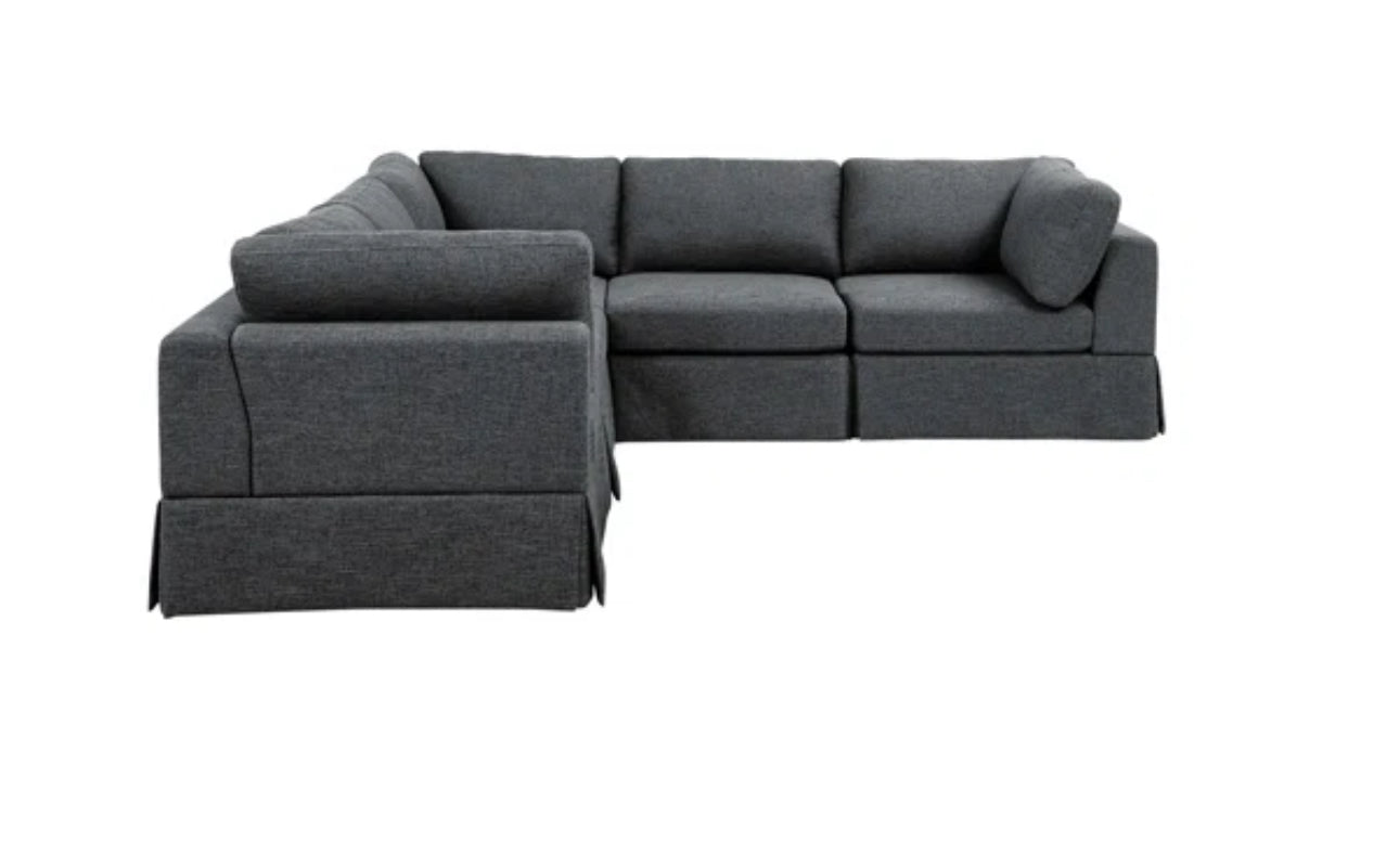 5 piece upholstered sectional